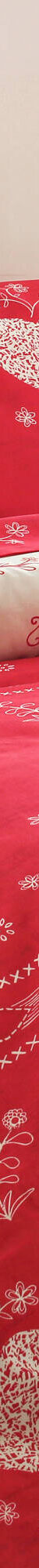 Linge de lit Anceny imprimé coeur - coton (rouge) Linge de lit Anceny imprimé coeur - coton (rouge)